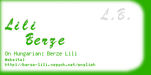 lili berze business card